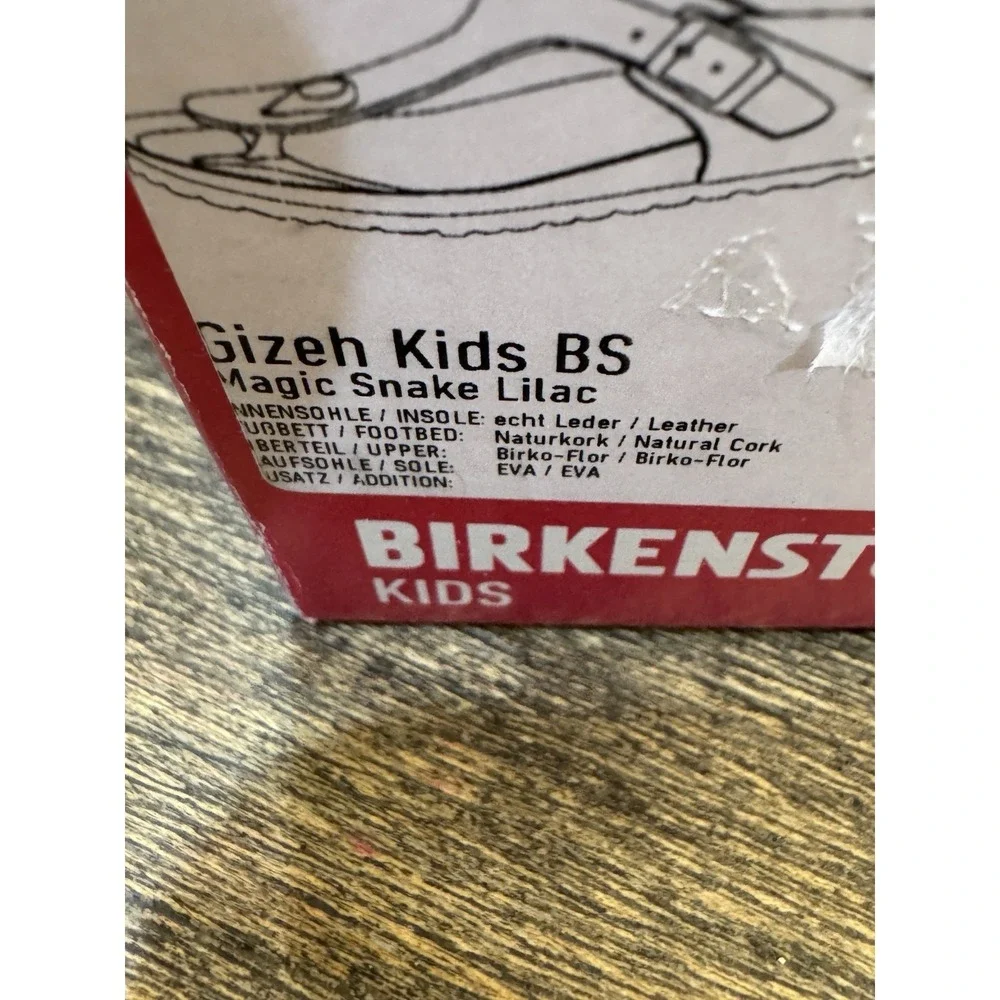 Birkenstock Kids Gizeh Size 30 Kids 12 Purple Magic Snake Lilac Upper